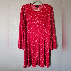 Banana Republic Floral Red Size Large Made Of Polyester